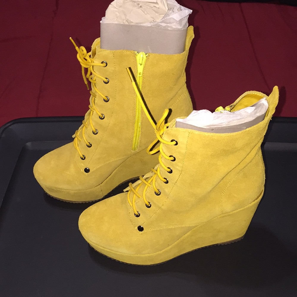 Suede Mustard Yellow boots